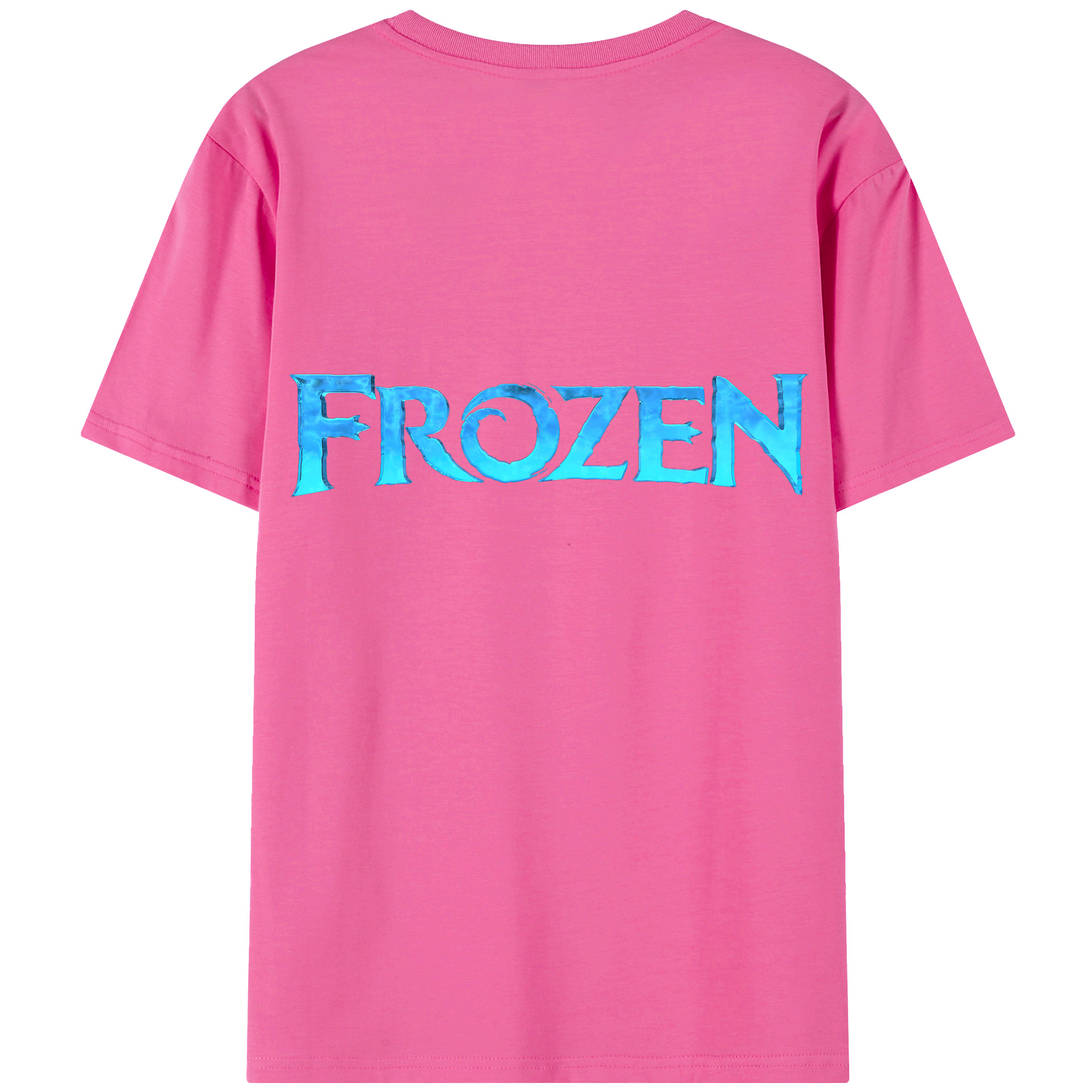 （画像用） アナと雪の女王 アンナ エルサ Frozen Anna Elsa レディース半袖Tシャツ(バックプリント)